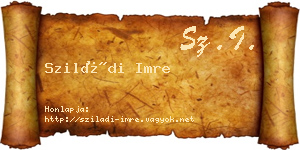 Sziládi Imre névjegykártya